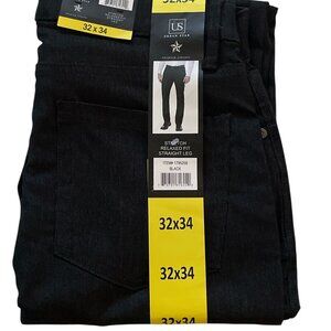 Men's Straight Leg Pant, Urban Star, 32X34 & 34X30, Black, NWT
